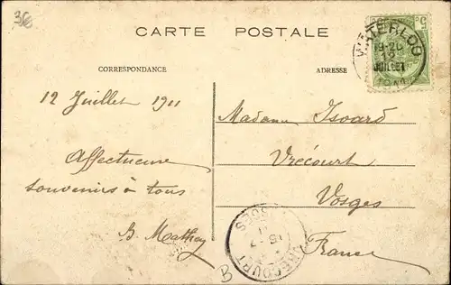 Ak Waterloo Wallonisch Brabant, La Butte et le Lion, Centre des Allies