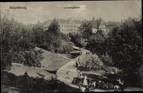 Ak Magdeburg, Luisengarten