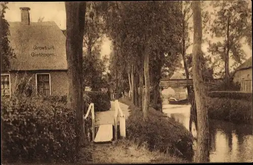 Ak Giethoorn Overijssel Niederlande, Hollandsch Venetie
