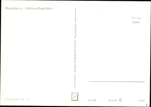 Ak Magdeburg an der Elbe, Wilhelm Pieck Allee