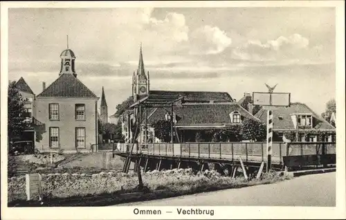 Ak Ommen Overijssel Niederlande, Vechtbrug