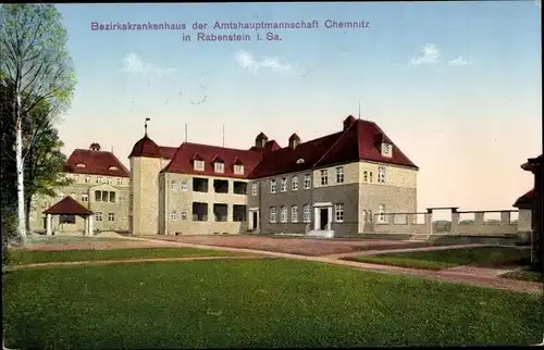 Ak Rabenstein Chemnitz in Sachsen, Bezirkskrankenhaus der Amtshauptmannschaft Chemnitz