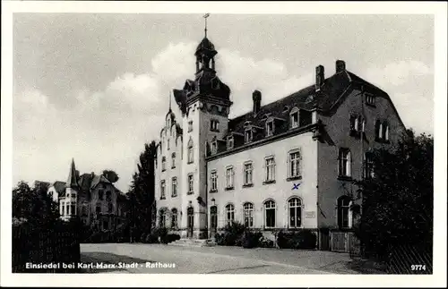 Ak Einsiedel Karl Marx Stadt Chemnitz in Sachsen, Rathaus, Außenansicht