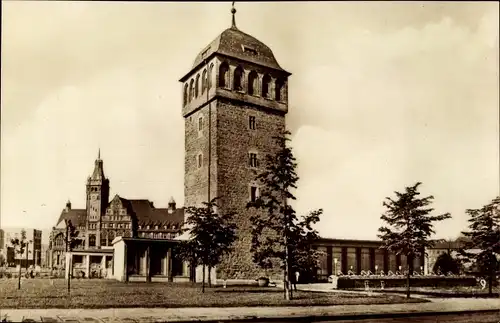 Ak Karl Marx Stadt Chemnitz Sachsen, Roter Turm mit Cafe