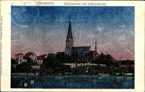 Luna Ak Chemnitz in Sachsen, Schlossteich mit Schlosskirche