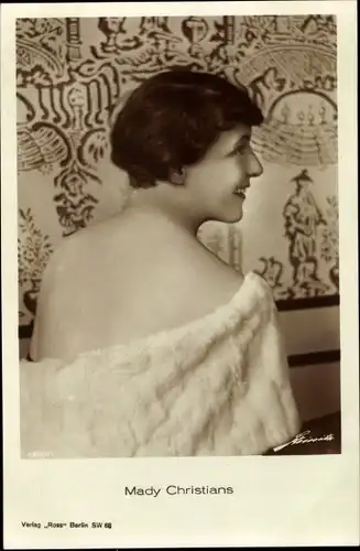 Ak Schauspielerin Mady Christians, Portrait, schulterfrei, Ross Verlag