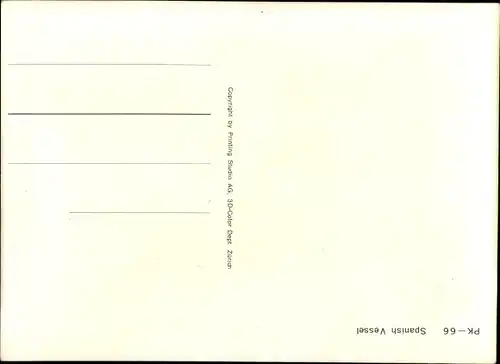 3D Ak Dreimaster, Spanisches Segelschiff, Spanish Vessel
