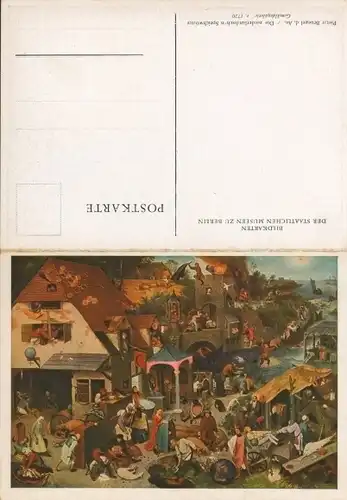 Klapp Künstler Ak Bruegel, Pieter der Ältere, Die Niederländischen Sprichwörter