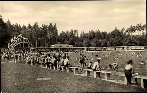 Ak Plauen im Vogtland, Stadion, Freibad