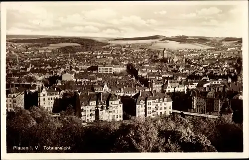 Ak Plauen im Vogtland, Totalansicht