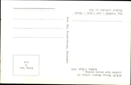 Ak Niederländisches Königshaus, Prinzessin Beatrix, 1950