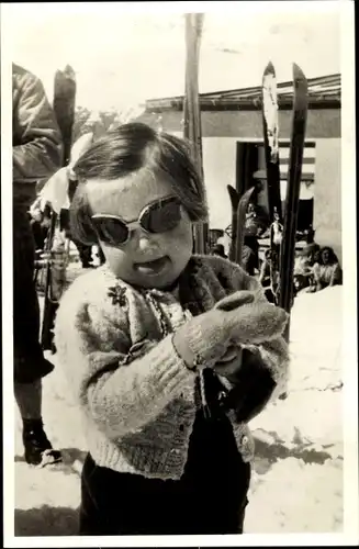 Ak Prinzessin Margriet in Zermatt, 1947, Adel Niederlande