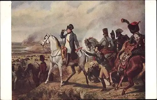 Künstler Ak Vernet, H., Napoleon Bonaparte, Bataille de Wagram 6 juillet 1809