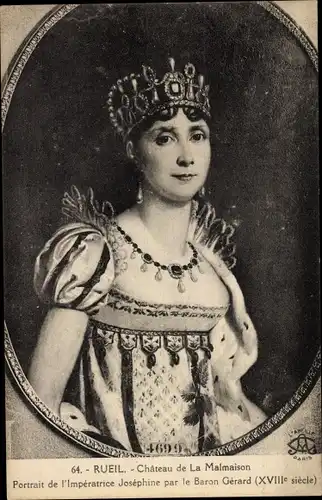 Ak Portrait de l'Imperatrice Josephine par le Baron Gerard