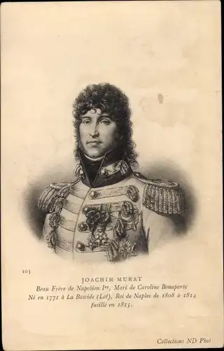 Ak Joachim Murat, Portrait