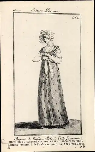Ak Histoire du Costume, de Louis XVI au second Empire