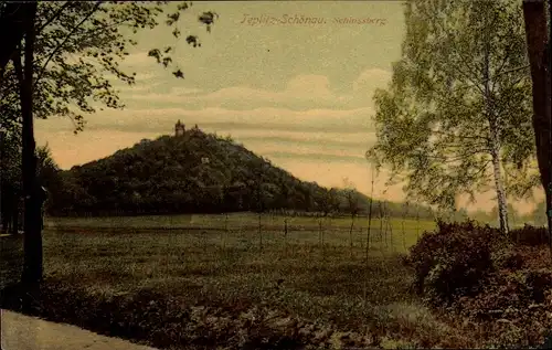 Ak Teplice Teplitz Schönau Reg. Aussig, Schlossberg