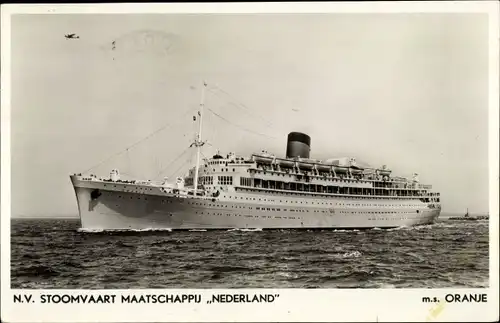 Ak MS Oranje, The Nederlandsche Stoomvaart Maatschapij, Netherlands Line