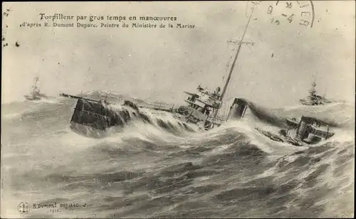 Künstler Ak Dumont Duparc, Torpilleur