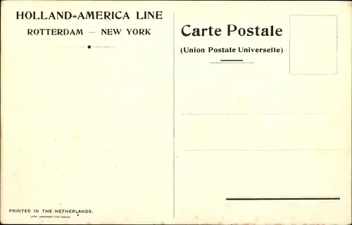 Künstler Ak Dampfer SS Rotterdam, Holland America Line HAL