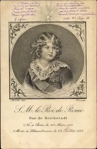 Ak S. M. le Roi de Rome, Portrait