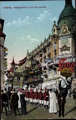 Ak Leipzig in Sachsen, Messereklamezug in der Reichsstraße