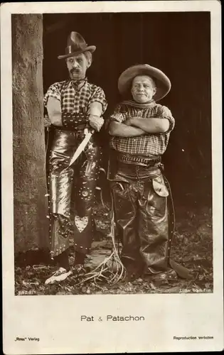 Ak Schauspieler Carl Schenstrøm und Harald Madsen, Pat und Patachon