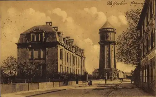 Ak Haguenau Hagenau im Elsass Bas Rhin, Partie mit Wasserturm