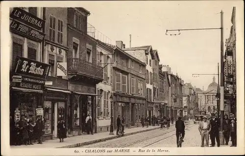 Ak Chalons sur Marne, Rue de la Marne