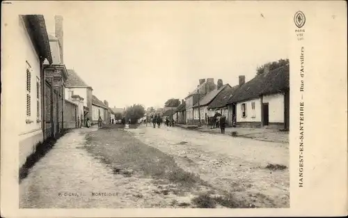 Ak Hangest en Santerre Somme, Rue d'Arvillers