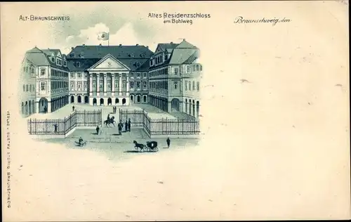 Litho Braunschweig, Altes Residenzschloss am Bohlweg