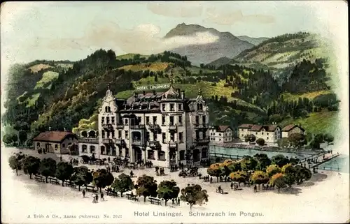 Ak Schwarzach im Pongau in Salzburg, Hotel Linsinger