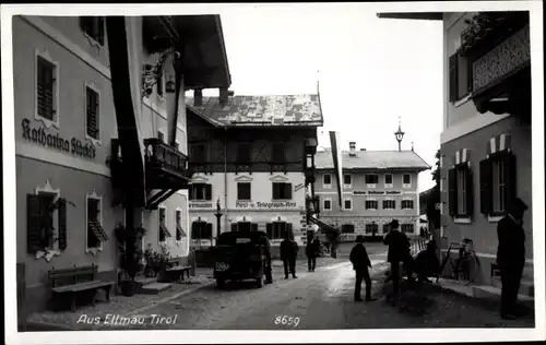 Ak Ellmau in Tirol, Straßenpartie, Katharina Stöckl's, Post