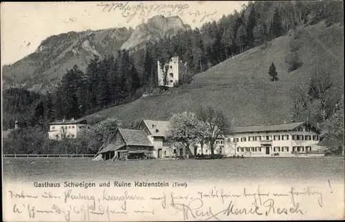 Ak Tirol, Gasthof Schweigen und Ruine Katzenstein