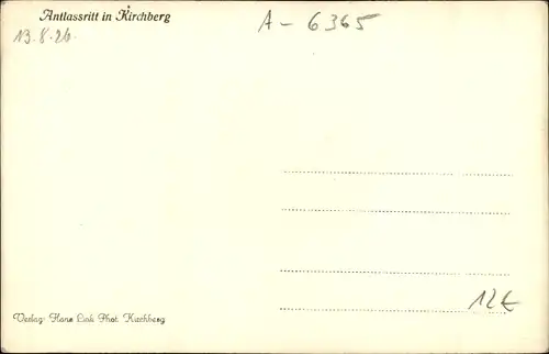 Ak Kirchberg in Tirol, Antlassritt