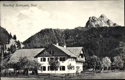Ak Unterpinswang Pinswang in Tirol, Gasthof Schluxen