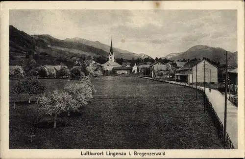 Ak Lingenau Vorarlberg, Teilansicht