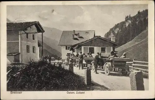 Ak Brenner Tirol Österreich, Österr. Zollamt, Gasthof