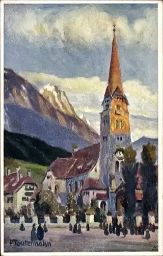 Künstler Ak Tautenhahn, P., Innsbruck in Tirol, Evangelische Christus Kirche