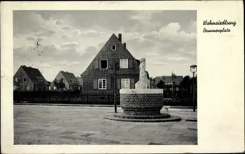 Ak Schmarbeck Faßberg Lüneburger Heide, Wohnsiedlung Brunnenplatz