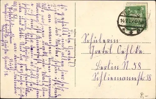 Ak Templin in der Uckermark, Posterholungsheim, Badeanstalt mit Seepromenade