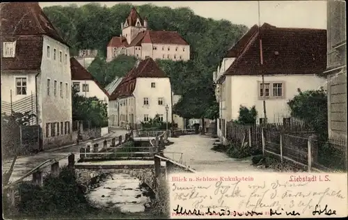 Ak Liebstadt Erzgebirge Sachsen, Blick zum Schloss Kukukstein