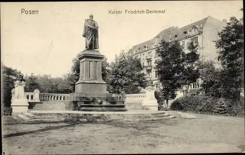 Ak Poznań Posen, Kaiser Friedrich Denkmal