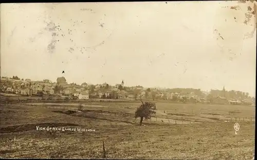 Foto Ak New Glarus Wisconsin USA, Blick auf den Ort