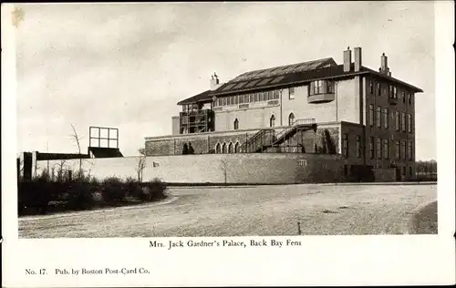 Ak Boston Massachusetts USA, Back Bay Fens, Mrs. Jack Garnder's Palace