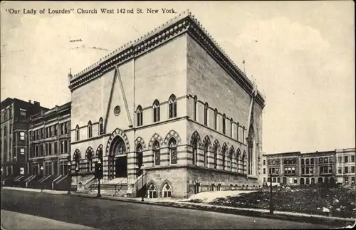 Ak Manhattan New York City USA, Our Lady of Lourdes Church, West 142nd