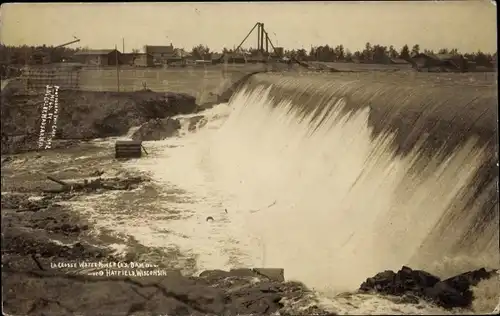 Foto Ak Hatfield Wisconsin USA, Wasserkraftwerk