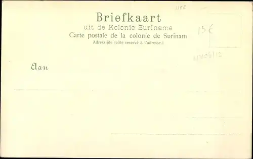 Ak Paramaribo Suriname, Waterkant, Blick auf den Ort, Segelschiffe