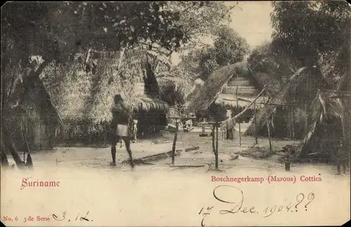 Ak Suriname, Boschnegerkamp Cottica, Marous