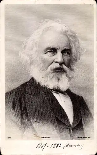 Ak USA, Schriftsteller Henry Wadsworth Longfellow, Portrait